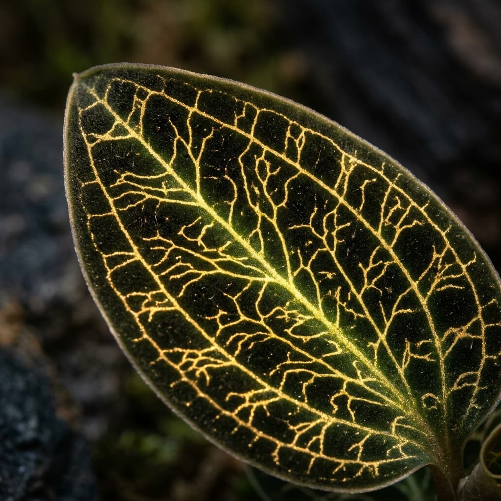Detailed jewel orchid foliage representing a tailored design brief
